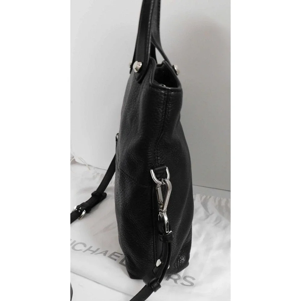 Michael Kors Hyland Satchel Bag Womens Black Pebbled Leather Crossbody NWT‎